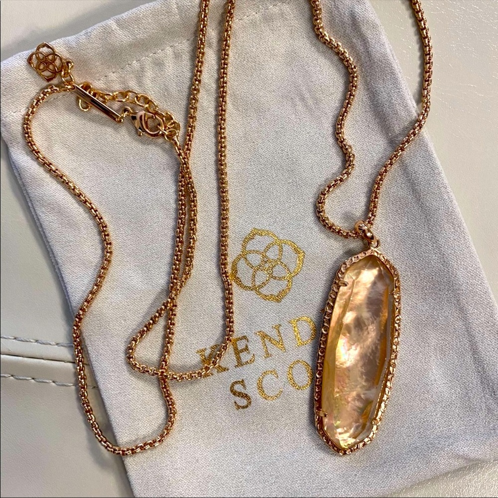 Kendra Scott rose gold Layden peach illusion